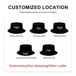 Custom Bucket Hat Outdoor Cotton Fashion Basin Hat Embroidery Popular Beach Travel Bucket Hat - Product Image 4