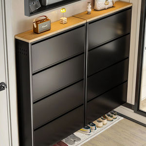 Slim Metal Flip <strong>Shoe</strong> Cabinet with Top Shelf Modern <strong>Shoe</strong> Organizer for Entryway <strong>Hallway</strong> Dorm Room <strong>Storage</strong> - Product Image 5