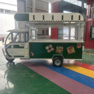 Carrito de Comida Móvil para <span class=keywords><strong>Hot</strong></span> Dogs, Pizza y Hamburguesas, Triciclo Eléctrico Resistente a la Oxidación con Rastreo GPS - Product Image 5