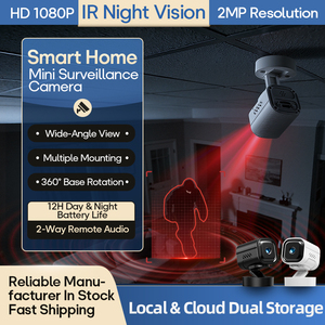 Cámara de Seguridad Inteligente IP <span class=keywords><strong>HD</strong></span> 1080P CWISION, Monitor para Bebés, Cámara de Vigilancia Interior Inalámbrica <span class=keywords><strong>WIFI</strong></span> <span class=keywords><strong>HD</strong></span> <span class=keywords><strong>Mini</strong></span> con Visión Nocturna - Product Image 3