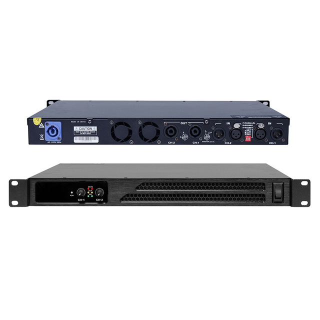 China Factory Professional Amplifier Class d 1U 2 Channel Digital Stereo Audio System 1200w Professional High Power Amplifiers