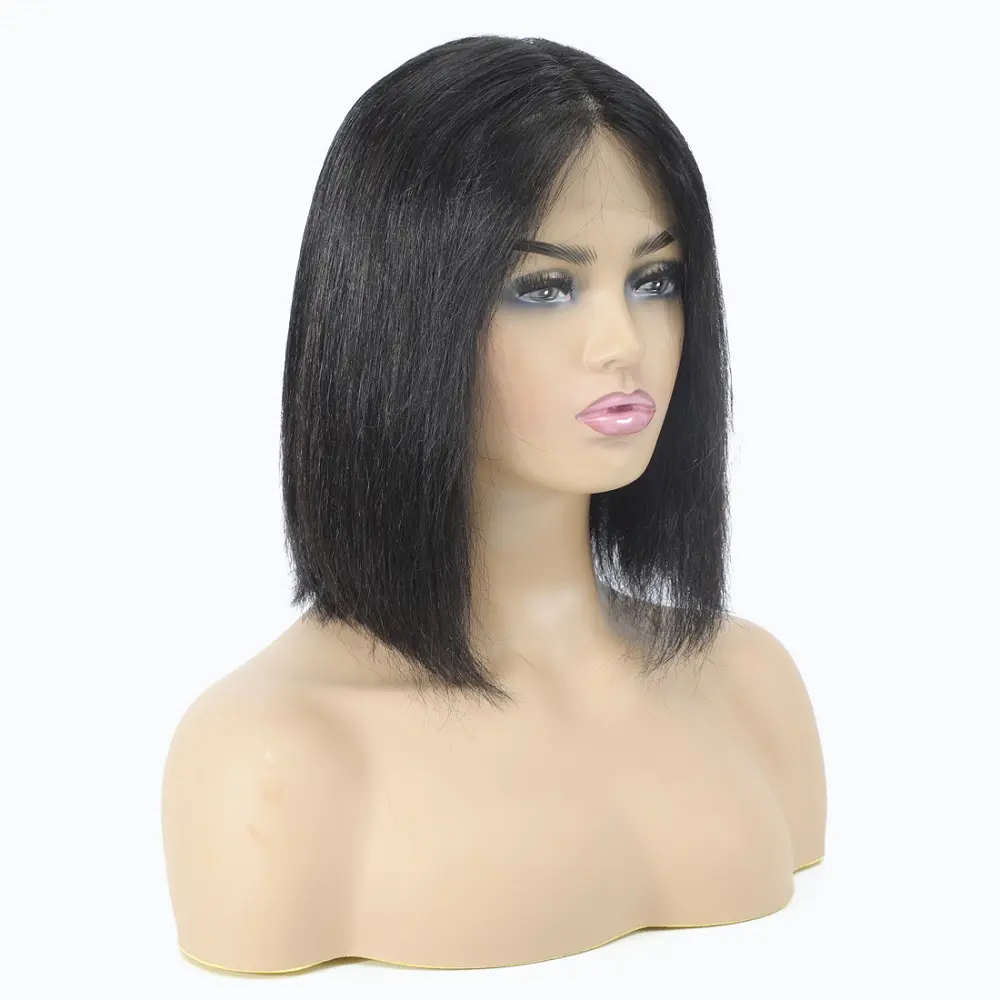 HL12 रेमी बाल मानव विग बनूंगी बोबो सीधे 8 इंच-14 इंच मानव बाल Wigs काले महिलाओं के लिए 1 टुकड़ा लघु म्यांमार बाल 10A ग्रेड