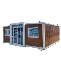 Maison de conteneur à double aile en acier de haute qualité de 20 pieds Bâtiment de conteneur pliant préfabriqué en paquet plat