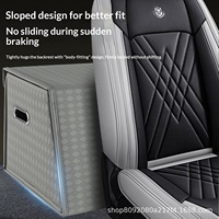 Organisateur de coffre de voiture en cuir, nouveau design matelassé en diamant, grande capacité, boîte de rangement pratique pliable pour voiture