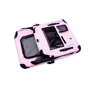 Cesta de Transporte Plegable para Perros y Gatos con Correas, Tapete Antideslizante y Ventanas - Product Image 1