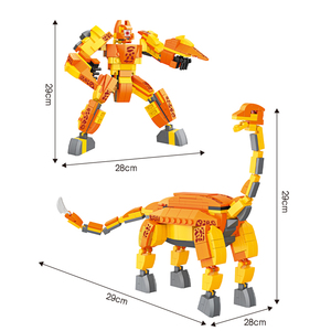 Mới <span class=keywords><strong>2</strong></span> trong <span class=keywords><strong>1</strong></span> người sáng tạo khủng long robot xây dựng khối thiết lập tự làm lắp ráp gạch xây dựng đồ chơi Quà tặng cho bé trai - Product Image 3