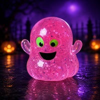 Nouveau Jouet Anti-Stress Squishy Tête de Citrouille d'Halloween Transfrontalier en Maltose avec Poudre Pailletée, Créatif, pour Décompression, Vente en Gros, à Pincer