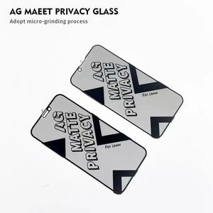 Protector de Pantalla de Vidrio Templado Mate Anti-Espía para <span class=keywords><strong>iPhone</strong></span> 17 Pro Max, Anti-Huellas Dactilares para <span class=keywords><strong>iPhone</strong></span> 16 15 14 13 - Product Image 4