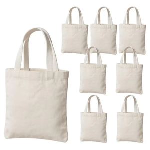 Bolsa de Mano de Lona con Logotipo Personalizado, Mediana, Larga, Ecológica, con Múltiples Bolsillos, Reutilizable, para Compras, con Embalaje en Caja - Product Image 1