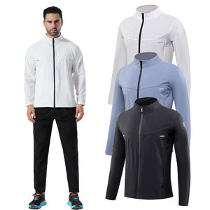Deportes al aire libre Ocio Chaqueta para correr Verano Hombres Transpirable a prueba de viento Cuello fino con cremallera Secado rápido Fitness Manga larga - Product Image 1