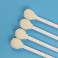 Cotonete de limpeza com espuma de célula aberta, vara redonda para limpeza de fiapos