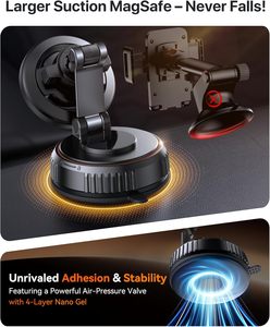 Magnetic Success Car Phone Holder 360 ° <b>Rotatable</b> Foldable Wireless Charge Holder for Phone - Product Image 5