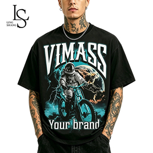 <span class=keywords><strong>Camiseta</strong></span> Clásica con Estampado Hip Hop, Algodón de Alta Densidad, Forma Duradera, para Cooperación con Marcas Independientes - Product Image 2