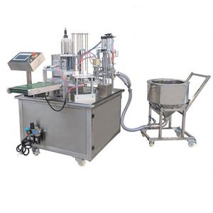 Machine de remplissage et de scellage automatique de gobelets pour <span class=keywords><strong>poudre</strong></span> de café, sauce, miel, gelée, yaourt et crème glacée de type rotatif - Product Image 4