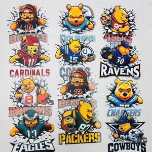 Venta al por mayor Dtf imprime listo para presionar plástico Sol Transferencia de Calor vinilo Hot Press NFL diseño pegatina hierro en la <span class=keywords><strong>ropa</strong></span> - Product Image 6