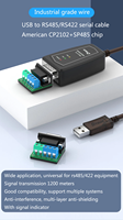 DTECH, venta al por mayor, 0,5 M, USB 2,0, Cable estándar, negro, 485/, Cable convertidor de remolque