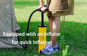 Tente de camping familiale grande taille pour l'extérieur, 8+8 places, avec cloison gonflable, imperméable, en tissu Oxford, pour toutes les saisons - Product Image 5