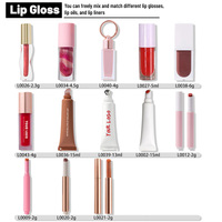 Ensemble de produits pour les lèvres personnalisable avec gloss, crayon à lèvres et huile en ensembles 2 en 1 et 3 en 1 pour un mélange et un assortiment personnalisés avec logo