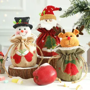 Bambini natale Caby giocattoli di peluche decorazione di festa cartone animato Apple sacchetti di natale per regalo all'ingrosso