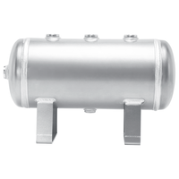 Réservoir de stockage d'air horizontal en aluminium de 10 L (2,6 gallons) 8 bars, réservoir récepteur sous vide pour suspension de camion et équipement de beauté