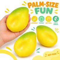 Jouet anti-stress à rebond lent en forme de mangue, simulation de fruit, texture souple, pour soulager le stress