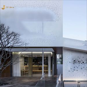 EX210 Revêtement mural décoratif personnalisé en acier inoxydable pour hôtels, centres commerciaux, extérieur moderne, multifonctionnel, découpé au laser - Product Image 6