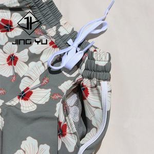 Traje de Baño para Niños con Cordón y Estampado Hawaiano de Alta Calidad al por Mayor, Shorts de Baño Personalizados de Nailon para Niños - Product Image 4