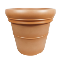 Pot de fleur rond moderne en plastique avec soucoupe intégrée Jardinières d'intérieur et d'extérieur colorées