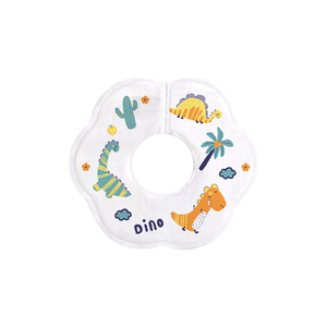 Disposable Bibs For Toddlers Arc Type Animal Cartoon Pattern Absorbent Quick Drying 1-2 Years Petal Shaped Rotating Design - Product Image 3