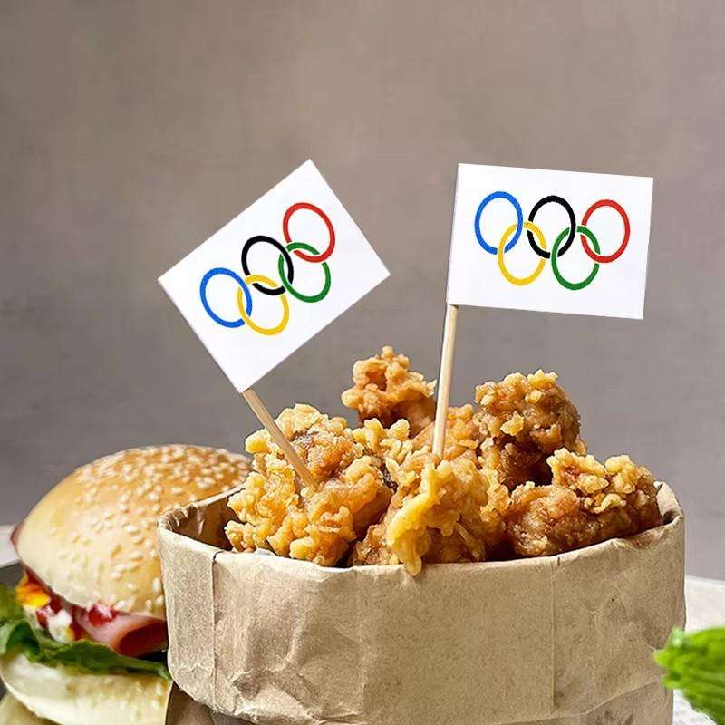 Drapeaux cure-dents "Jeux Australiens" - Lot de 100