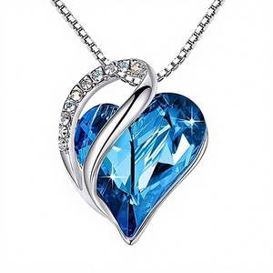 Collar con Colgante de Corazón Infinito YWLY con Cadena de Caja con Pedrería, Joyería de Moda, Regalo para Mujer 2023 - Product Image 3