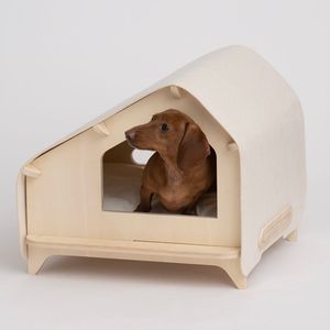Mobilier de luxe moderne en bois pour animaux de compagnie : lit, transporteur et niche intérieure écologique pour petits animaux (OEM) - Product Image 4