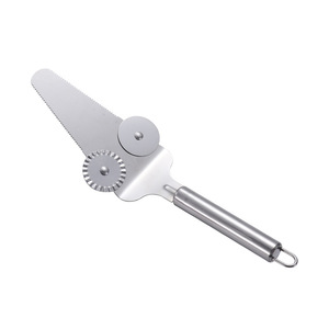 Espátula para pizza de acero inoxidable con doble rueda, grado 304, para cortar y servir pizza - Product Image 5