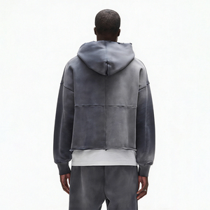 ชุดเซ็ตเสื้อฮู้ดดี้และกางเกงขายาวผ้าเฟรนช์เทอร์รี่ทรงหลวมระบายอากาศได้ดี ยี่ห้อ KINGSEN OEM รุ่น Monkey Acid Wash สำหรับผู้ชาย พร้อมปักโลโก้ตามสั่ง สไตล์สตรีทแวร์ เหมาะสำหรับฤดูหนาว - Product Image 5