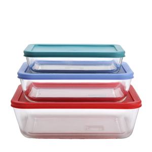Recipiente de Vidrio Transparente para Almacenamiento de Alimentos, Apto para Microondas, con Tapa de Vidrio Templado de Borosilicato, Caja Bento, Libre de BPA - Product Image 1