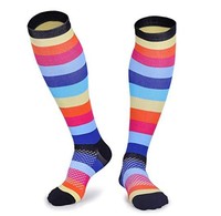 Bas de compression montants à la mode pour le sport et les infirmières, écologiques, antibactériens, en stock pour le dropshipping