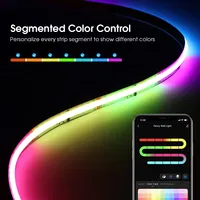 Умная светодиодная лента Tuya Smart WIFI RGBIC COB с адресной подсветкой WS2811 IC, гибкая RGB неоновая LED-лента 12В с управлением через приложение для Alexa и Google
