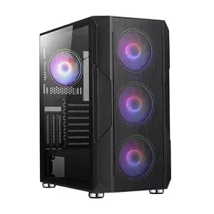 Cao cấp lưới vỏ EATX Khung máy tính Máy tính để bàn trường hợp máy tính mini Nhựa Cổ nhựa PC trường hợp và Gradient DDR4 Bìa