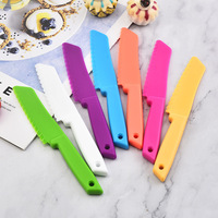 Ensemble de couteaux de cuisine en plastique sûrs pour enfants, couteaux à fruits dentelés pour salade et laitue, anti-coupure pour tout-petits, ambidextres, compatibles lave-vaisselle