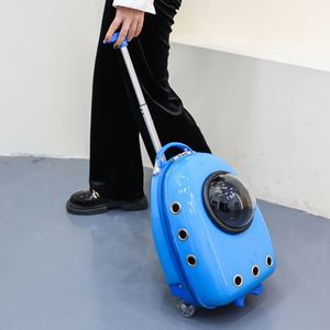 Valise de transport portable pour animaux de compagnie en PC avec poignée télescopique, fermeture éclair respirante, design multifonctionnel, modèle 3096, fabriquée à Hebei - Product Image 3