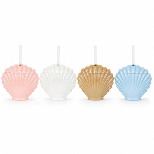 Gobelet en plastique en forme d'animal avec paille pour décorations de fête de la Saint-Valentin, réutilisable, style décontracté d'intérieur, 15 oz, respectueux de l'environnement - Product Image 2