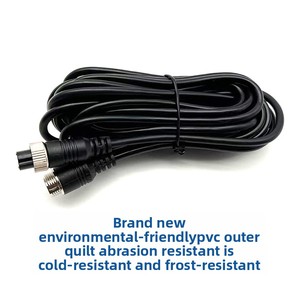 Cavo di Prolunga per Monitoraggio a Quattro Canali per Veicoli, Connettore Aeronautico M12 a 4 Pin, Rivestimento in PVC, per Immagini di Retromarcia - Product Image 3