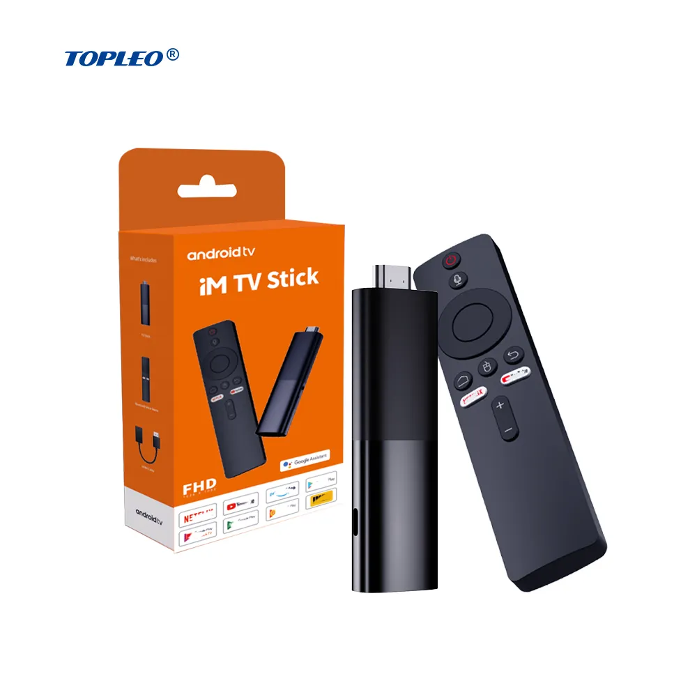 Topleo android tv stick Dual WIFI Android 13 4K HD smart dongle tv box certificado android tv stick 4k