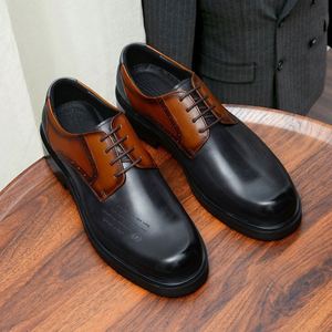 Men's Casual <b>Shoes</b> Fashionable Breathable <b>Height</b> <b>Increasing</b> Lace-Up Oxford Style <b>Shoes</b> for Wedding and Office Use - Product Image 5