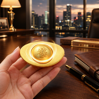 Patung Ingot Emas Feng Shui dari Kuningan Padat Yuanbao Ornamen Penarik Kekayaan Dekorasi Kemakmuran Cina Hadiah Wisuda Meja Kantor Keberuntungan.
