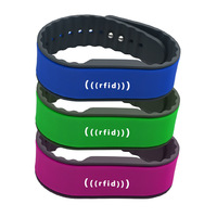 RFID Silikon-Armband mit Individuellem IC-Chip, Wasserdicht, Wiederverwendbar für Wasserparks, Fitness-Studios, Smart-Lock-Zugangskontrolle, Großhandel