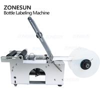 Machine d'étiquetage électrique ZONESUN TB-50 pour flacons en verre, ampoules, flacons en plastique et bouteilles rondes