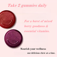 Gummies multivitaminées pour femmes adultes OEM, vitamines C, D, E, zinc, favorisent la santé des cheveux et des ongles, 60 gummies, saveur naturelle de baies, sans gluten