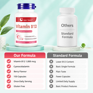 Fabricant de compléments alimentaires à base de vitamine B12 pour soutenir la santé du système nerveux chez les adultes, 150 capsules de vitamine B12 - Product Image 3