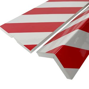 Protector de Esquinas en Forma de U de Espuma, Color Rojo y Blanco Reflectante, para Garaje, Estacionamiento, Prevención de Colisiones - Product Image 1